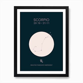 Scorpio Star Sign In Dark Art Print