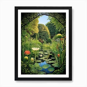 Giverny Gardens France Henri Rousseau Style 2 Art Print