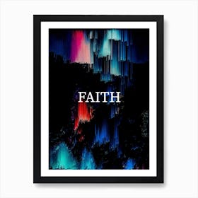 Glitch Sky Faith Art Print