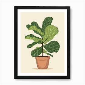 Fig Tree In Pot Art Print