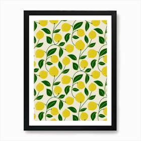 Trailing Lemon Vines Art Print