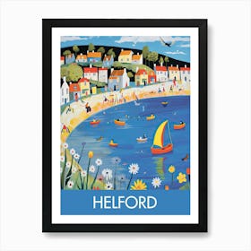 Helford England Travel Print Painting Cute Art Print