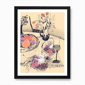 Lunch Still Life Art Print