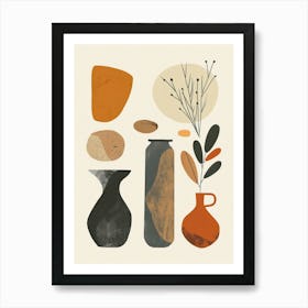 Cute Objects Abstract Illustration 17 Art Print