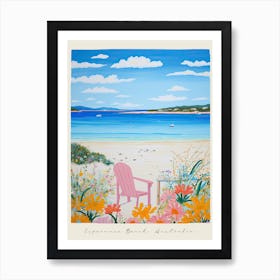 Poster Of Esperance Beach, Australia, Matisse And Rousseau Style 2 Art Print