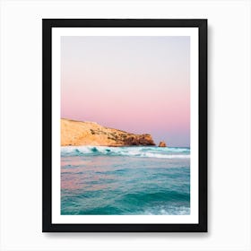 Cala Tarida, Ibiza, Spain Pink Photography 2 Art Print