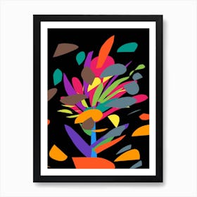 Abstract Colorful Flower Art Print