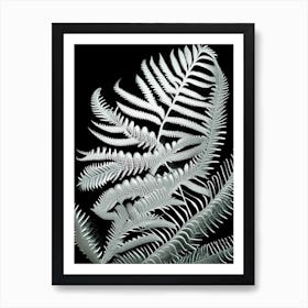 Silver Lace Fern Vibrant Poster