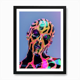 "Neon Body Art Painting" Art Print