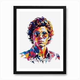 Shawn Mendes 03 Portrait Music Icon WPAP Pop Art Style Art Print