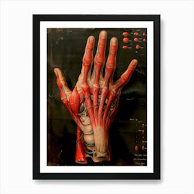 Anatomy Of The Hand biology Art Print