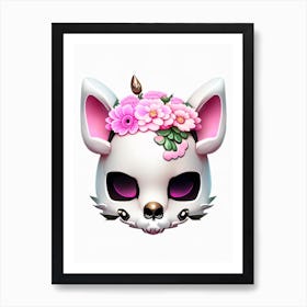 Animal Skull Kawaii Art Print