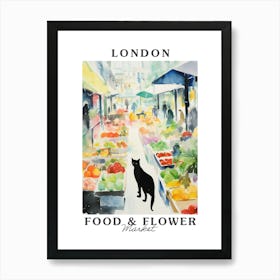 Food Market With Cats In London 1 Poster Art Print