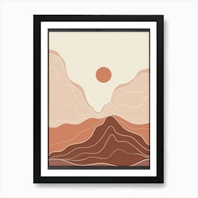 Boho Desert Landscape Art Print