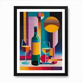 Wine And Glasses Art Print