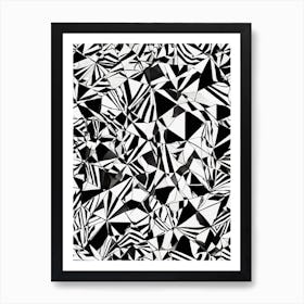 Abstract Black And White Pattern Art Print