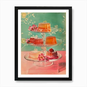 Jelly Dessert Platter Retro Collage 6 Art Print