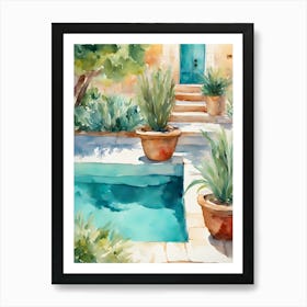 Mediterranean Pool Art Print