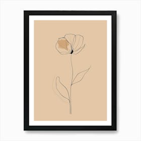 London Botanical Garden Boho Line Art Art Print