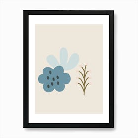 Cloud And Plant Art Print