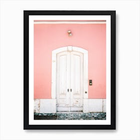 White On Pink Art Print