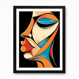 Abstract Of A Woman'S Face 16 Art Print