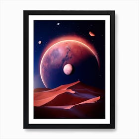 Planet Mars Desert Dune Art Print