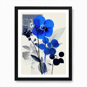 Blue Flowers 28 Art Print