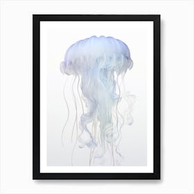 Irukandji Jellyfish Simple Watercolour 4 Art Print