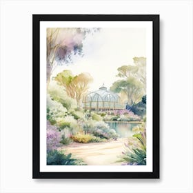 Adelaide Botanic Garden, Australia Pastel Watercolour Art Print