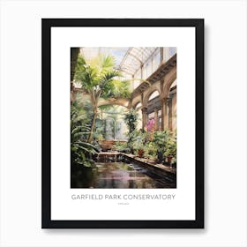 Garfield Park Conservatory 2 Chicago Watercolour Travel Poster Art Print