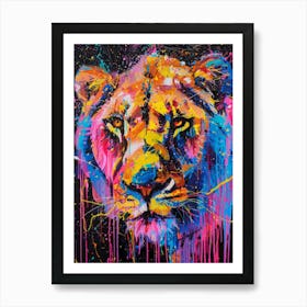 Lion Painting 3 Art Print