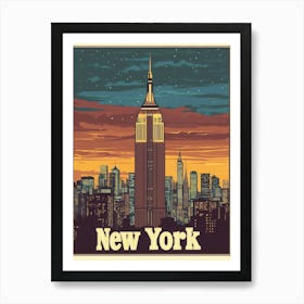 Aihrgdesign A Vintage Travel Poster Of New York Art Print