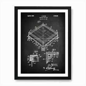 Boxing Art Patent Boxing Ring Poster Boxing Blueprint Boxing Decor Boxing Wall Art Historic Boxing Picture Patentprint Sb3281 Art Print