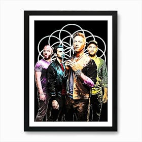 Flower Of Life coldplay band music Art Print