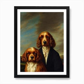 Cocker Spaniel Renaissance Portrait Oil Painting Art Print