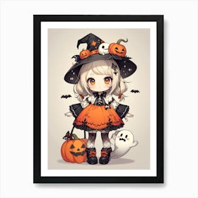 Cute Halloween Witch 3 Art Print