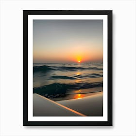 Sunset At The Beach-Reimagined 3 Art Print