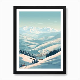 Kitzbuhel   Austria, Ski Resort Illustration 0 Simple Style Art Print