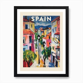 Santander Spain 6 Fauvist Painting Travel Poster Art Print