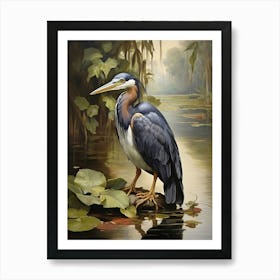 Heron In The Swamp art print Art Print