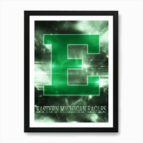 Eastern Michigan Eagles Art Print