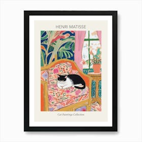 Henri Matisse Black Cat Sofa Paintings Collection Art Print