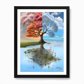 Tree In The Water Art Print