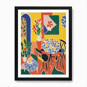 Table In A Room Matisse Style Art Print