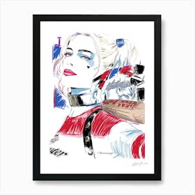 Harley Quinn - Retro 80s Style Art Print