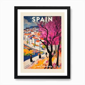 Santander Spain 5 Fauvist Painting Travel Poster Art Print