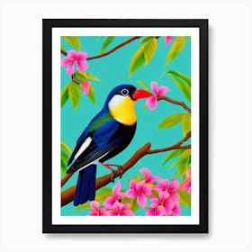 Baldpate Tropical bird Art Print