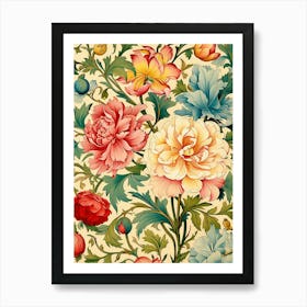 Floral Wallpaper 32 Art Print