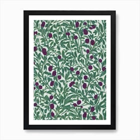 Boysenberry Vintage Botanical Fruit Art Print